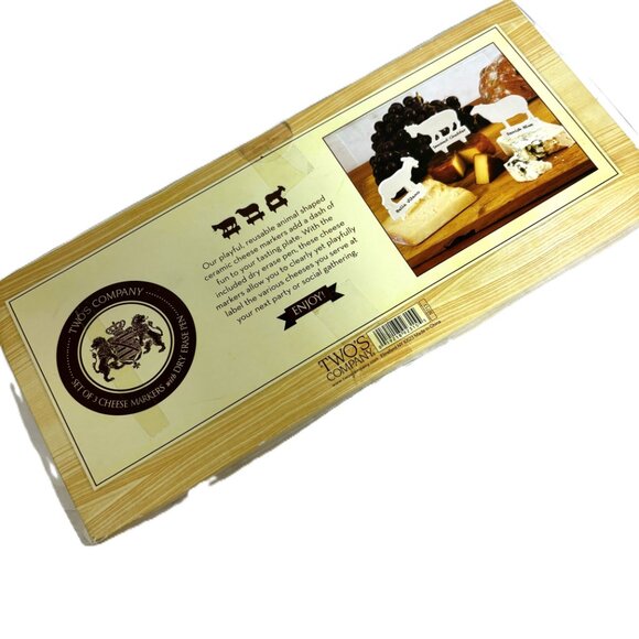 Two’s Company Set of Three Food Safe Dry/erase Ceramic Cheese Buffet Marker’s - Picture 5 of 8